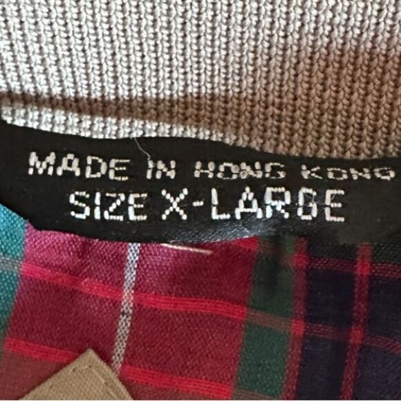 Vintage Land-N-Lakes Tan Cotton Blend Men's Plaid Lined Zip-Up Jacket. Size XL - Picture 6 of 10